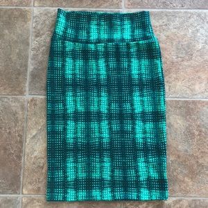 Nwot Lularoe Xs Cassie Digital Green